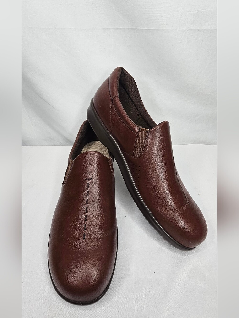 SAS Tripad Comfort Viva Brown Leather Slip-On Loafer Shoes Women's 9S